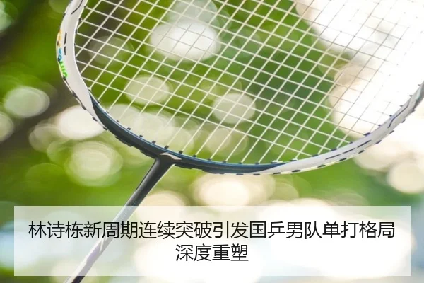 林诗栋新周期连续突破引发国乒男队单打格局深度重塑